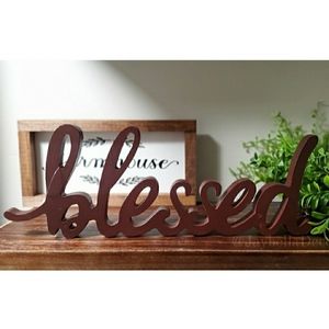 Blessed Wood Sign for Farmhouse Fall Decor